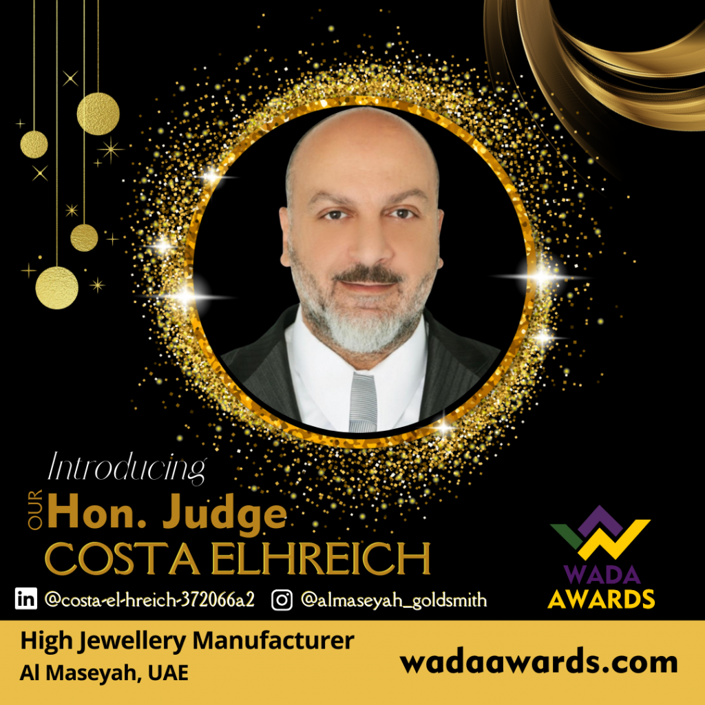 Meet our esteemed judge – Mr. Costa Elhreich, from UAE. Meet our esteemed judge – Mr. Costa Elhreich, from UAE.