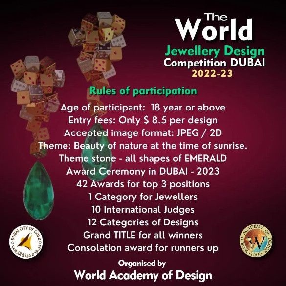 The most fascinating Jewellery Design Competition is happening in DUBAI.