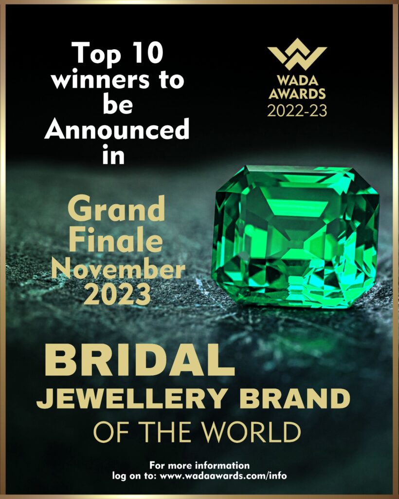 Join us at the prestigious World Jewellery Design Competition The WADA Awards Grand Finale on 21st November 2023 – DUBAI.